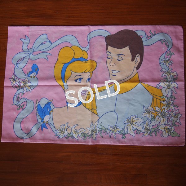 画像5: ビンテージ　フラットシーツ（ツインサイズ）・ピローケースセット　【シンデレラ】