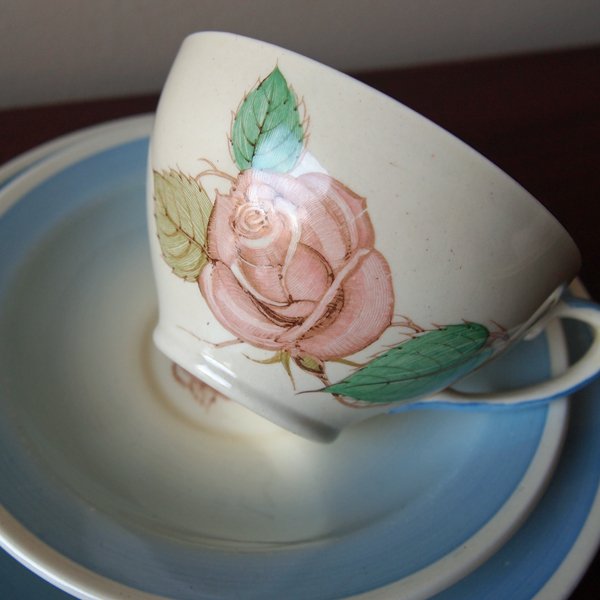 画像4: スージー・クーパー　ティーカップトリオ　【パトリシアローズ/ブルー】