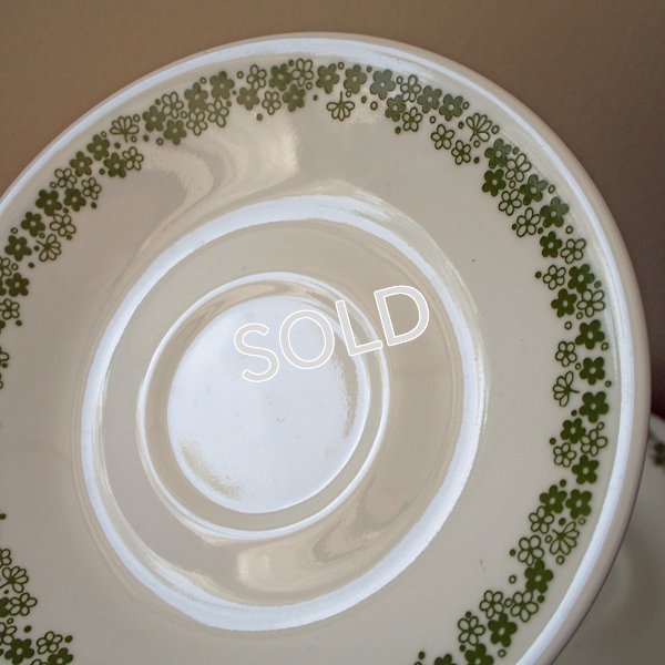 画像6: ビンテージコレール　カップ＆ソーサー5客セット　【スプリングブロッサム・グリーン】