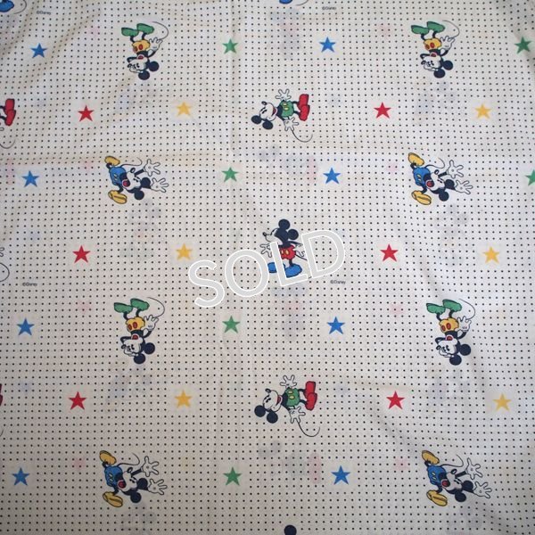 画像6: ヴィンテージシーツ　ダブルサイズ　フラット　【ミッキーマウス/小柄　水玉】