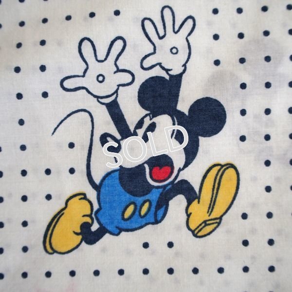 画像5: ヴィンテージシーツ　ダブルサイズ　フラット　【ミッキーマウス/小柄　水玉】