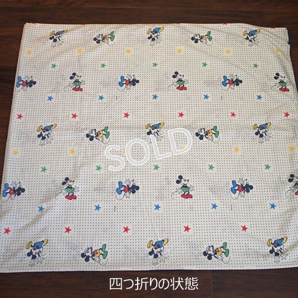 画像8: ヴィンテージシーツ　ダブルサイズ　フラット　【ミッキーマウス/小柄　水玉】