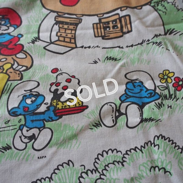 画像4: ヴィンテージ　フィッテッドシーツ　【スマーフ】
