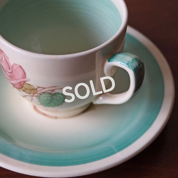 画像3: スージー・クーパー　デミタスカップ＆ソーサー　【パトリシアローズ/グリーン】