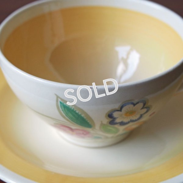 画像6: スージー・クーパー　ティーカップ＆ソーサー　B【ノーズゲイ/イエロー】