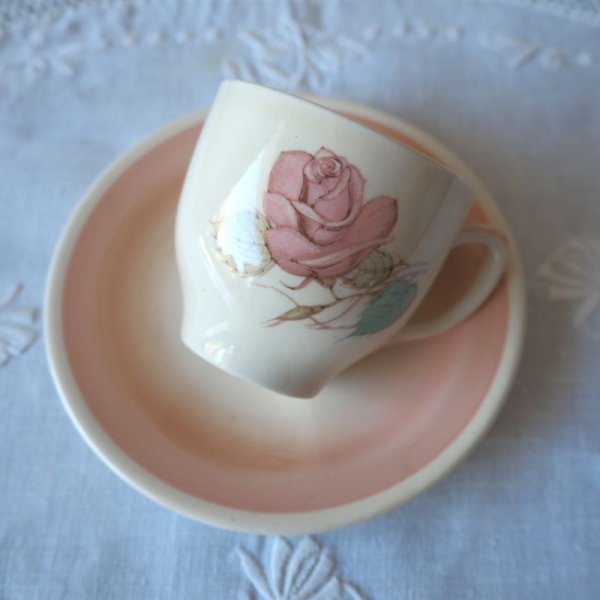画像4: スージー・クーパー　デミタスカップ＆ソーサー　【パトリシアローズ/ピンク】