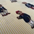 画像4: ヴィンテージ  フラットシーツ　ツインサイズ　【ラルフローレン/ポロベア】イエローストライプ　ご予約済