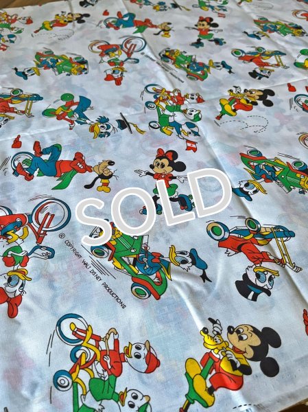 画像2: ヴィンテージ  ファブリック　【ディズニー/キャラクターいろいろ】レア柄　未使用 (2)