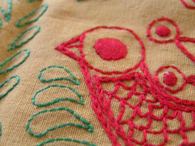 画像1: Vintage Linen 〔Bird〕