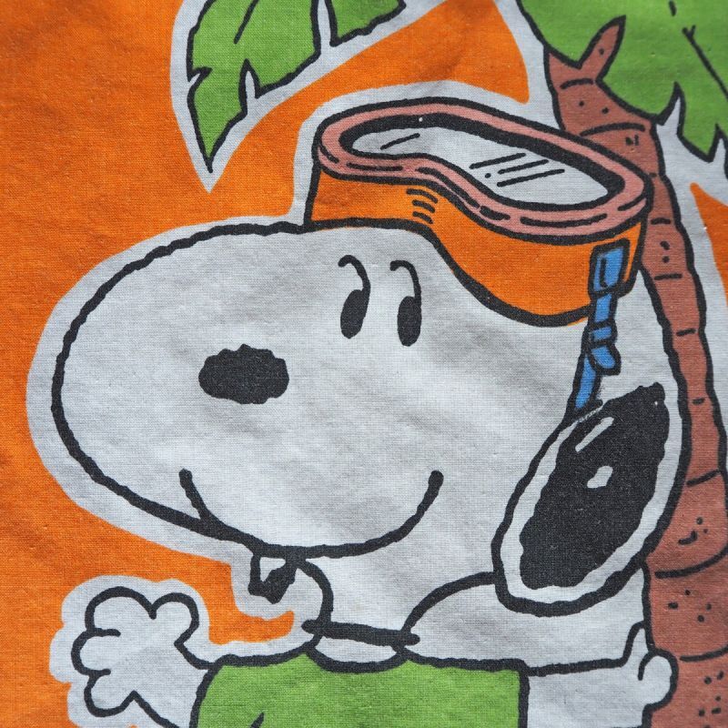 通販安い70sUSAビンテージSNOOPYシーツ未使用品SEARSスヌーピーナッツアメリカントリー西海岸ロックサーフヒッピー世田谷ベースカリフォルニア古着 ピーナッツ、スヌーピー